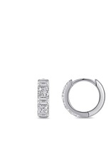 Gisser Zilveren oorringen - Gerhodineerd - Zirkonia