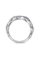 Gisser Zilveren ring - Gerhodineerd - Zirkonia - Maat 58