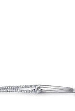 Gisser Zilveren Bangle - Gerhodineerd - Zirkonia - 60