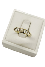 Occasions by Marleen Occasions by Marleen - 14 karaats - Gouden ring - Zoetwaterparel/Zirkonia - Maat 17.25