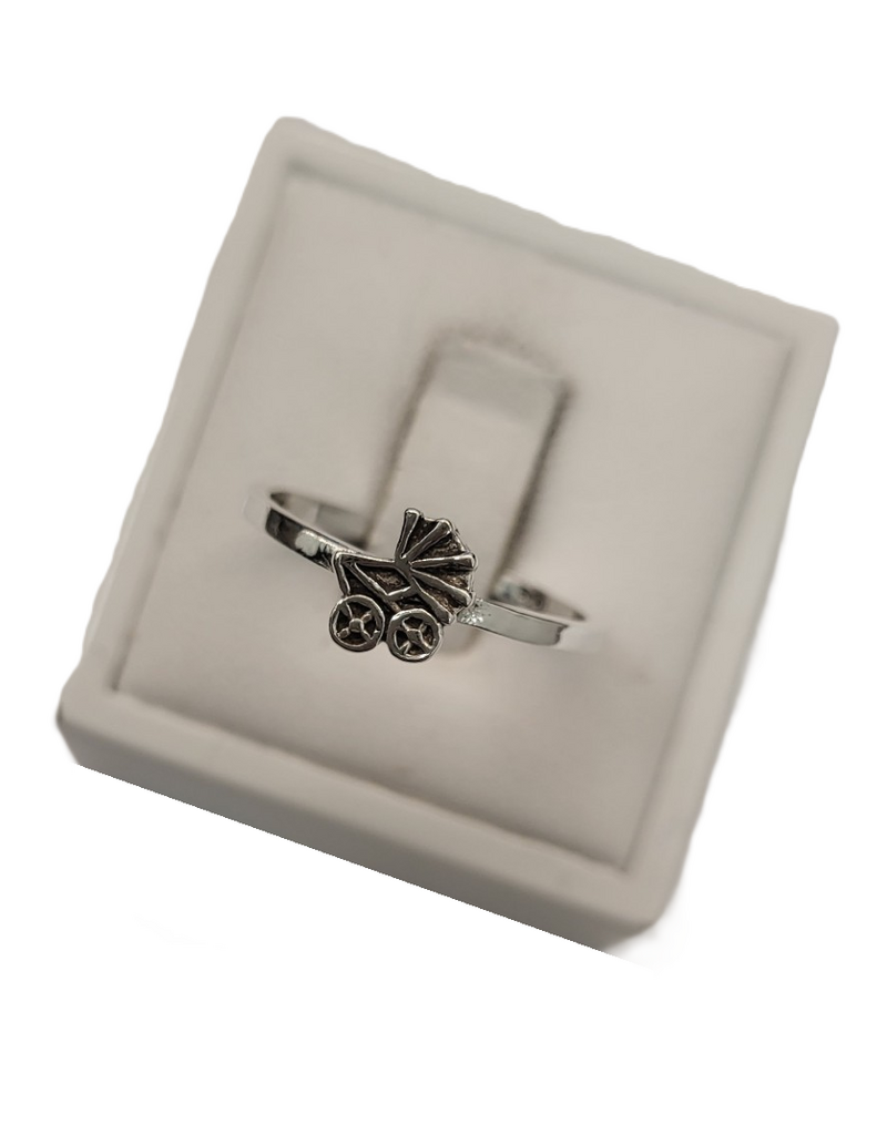 Occasions by Marleen Occasions by Marleen - Zilveren ring - Kinderwagen - Maat 19