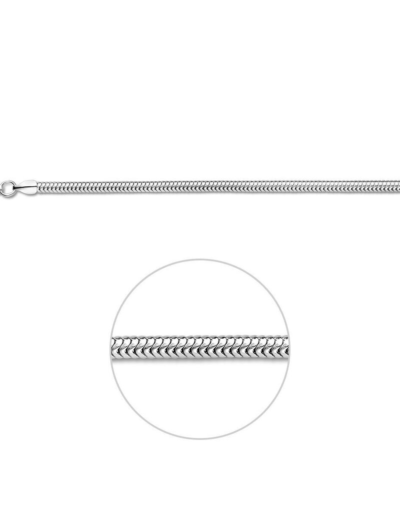 Zilveren collier - Slang - 3.2  mm - 45 cm
