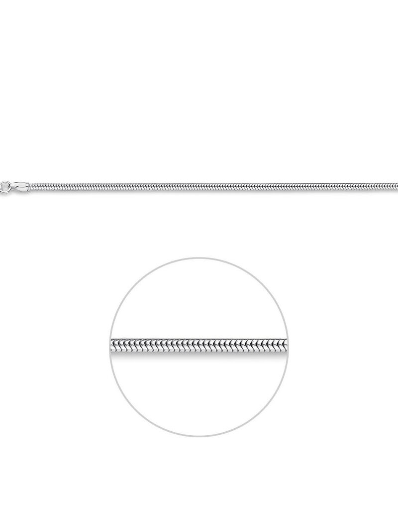 Zilveren collier - Slang - 2.0 mm - 45 cm