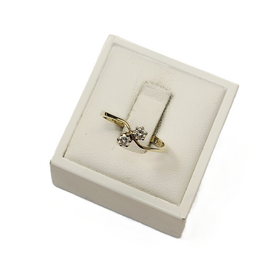 Occasions by Marleen Occasions by Marleen - 14 karaats - Gouden ring - Desiree - Slagmodel - 2x briljant in klassieke chatons - 0.20 ct totaal - Maat  17.5