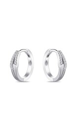 Gisser Zilveren ooirringen - Gerhodineerd - Zirkonia