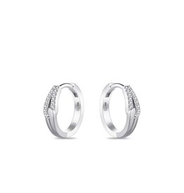 Gisser Zilveren ooirringen - Gerhodineerd - Zirkonia