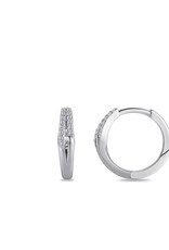 Gisser Zilveren ooirringen - Gerhodineerd - Zirkonia