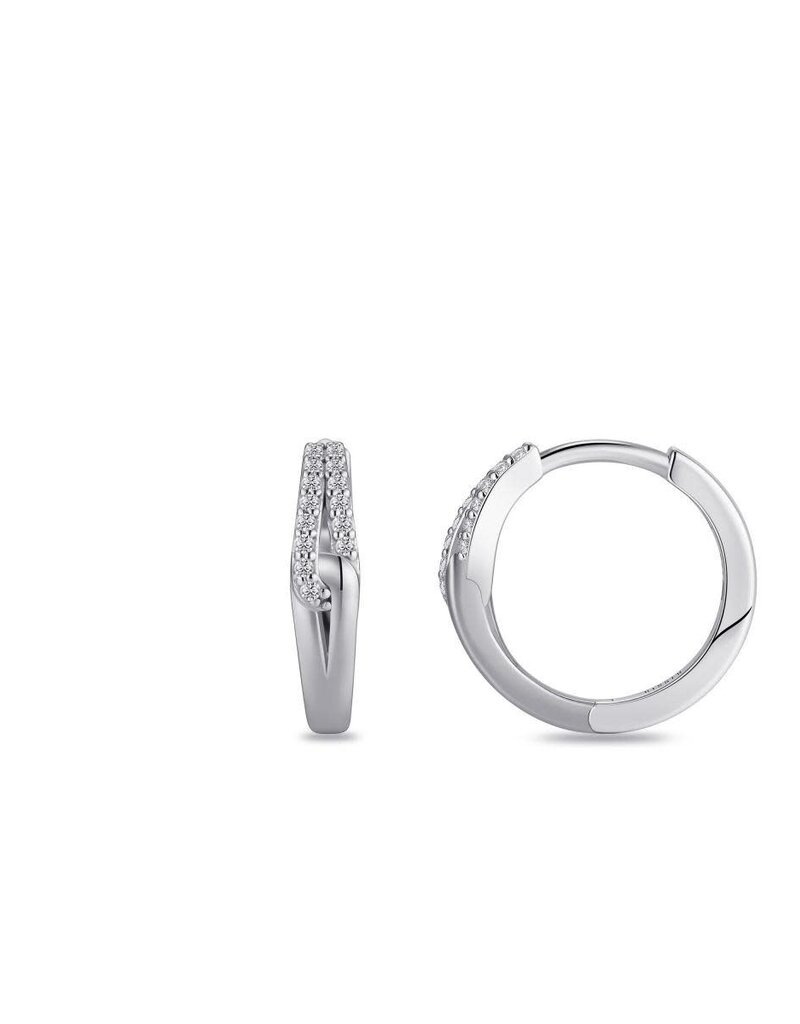 Gisser Zilveren ooirringen - Gerhodineerd - Zirkonia