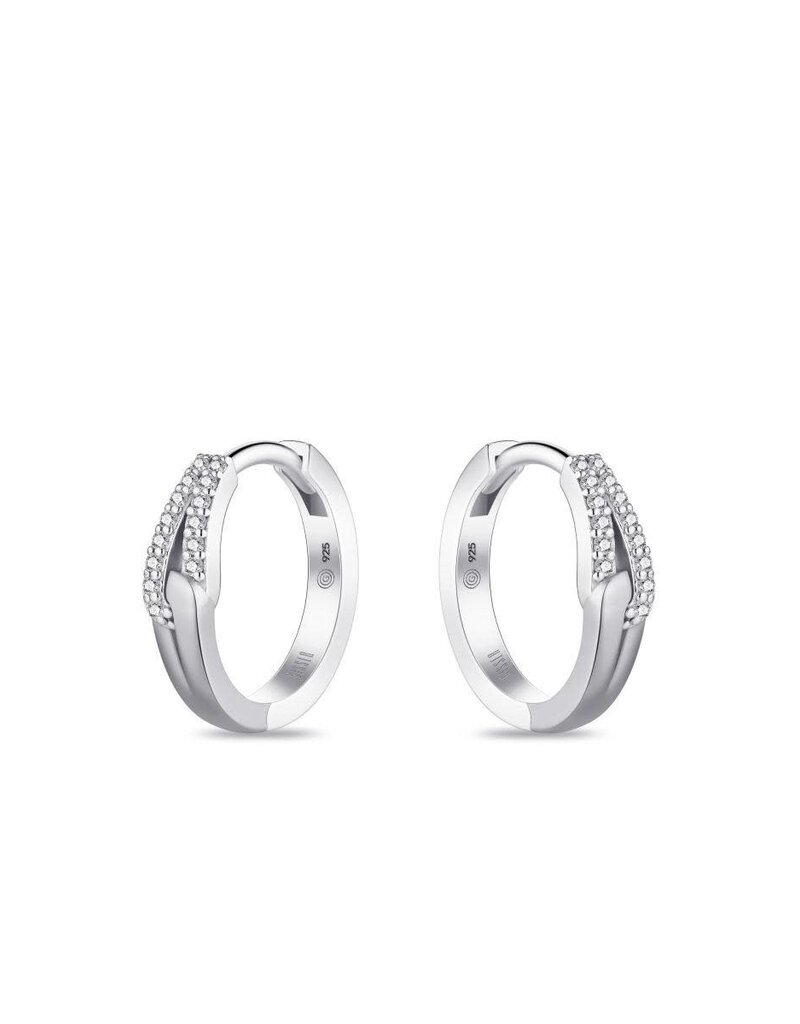 Gisser Zilveren ooirringen - Gerhodineerd - Zirkonia