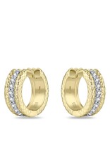 Gisser Verguld zilver oorringen - Zirkonia