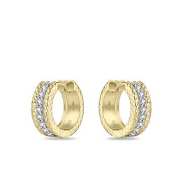 Gisser Verguld zilver oorringen - Zirkonia