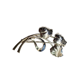 Occasions by Marleen Occasions by Marleen - Zilveren broche - 3 blaadjes