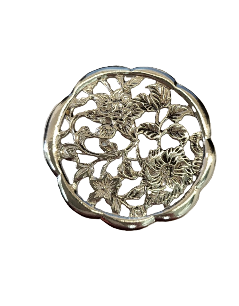 Occasions by Marleen Occasions by Marleen - Zilveren broche - Open bloem