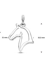Zilveren hanger - Gerhodineerd - Paard