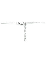 Zilveren collier - Gerhodineerd - Zoetwaterparel - 42/45 cm