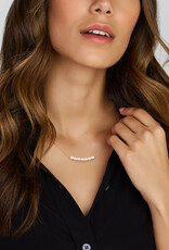 Zilveren collier - Gerhodineerd - Zoetwaterparel - 42/45 cm