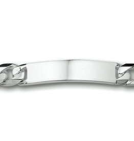 Zilveren naamplaatarmband - 11 mm - 21 cm
