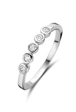 Rosa di Luca Italy Zilveren ring - Gerhodineerd - Zirkonia - Maat 56