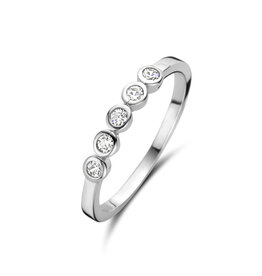 Rosa di Luca Italy Zilveren ring - Gerhodineerd - Zirkonia - Maat 56