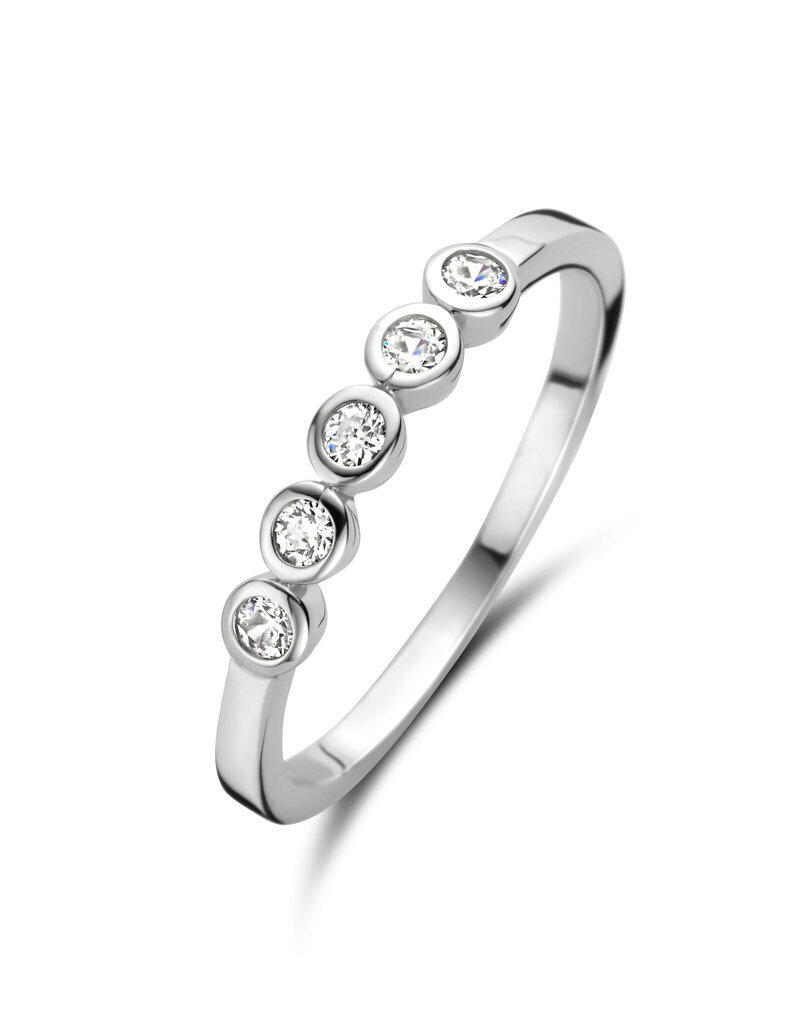 Rosa di Luca Italy Zilveren ring - Gerhodineerd - Zirkonia - Maat 56