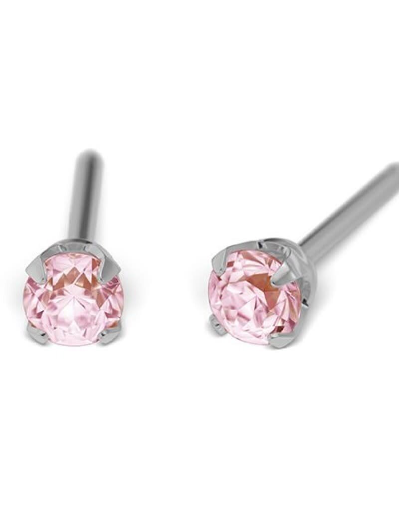 Studex Studex schietknopjes - Klauwzetting Zirkonia roze 3 mm - 7512-0150 (254)