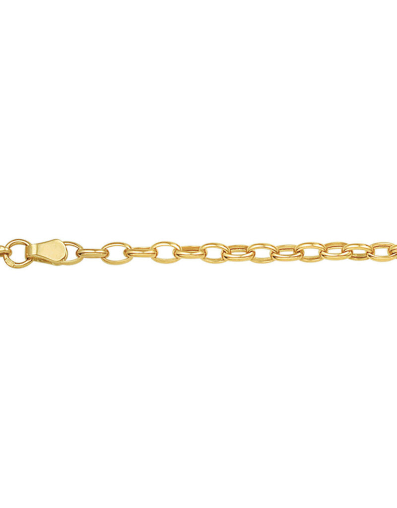Gouden armband - 14 karaats - Jasseron - 3.5 mm - 18.5 cm