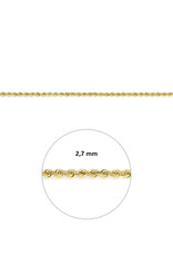 Gouden armband - 14 karaats - Koord - 2.7 mm - 19 cm