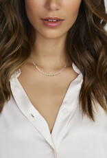 Zilveren collier - Gerhodineerd - Singapore - 3.5 mm - 45 cm