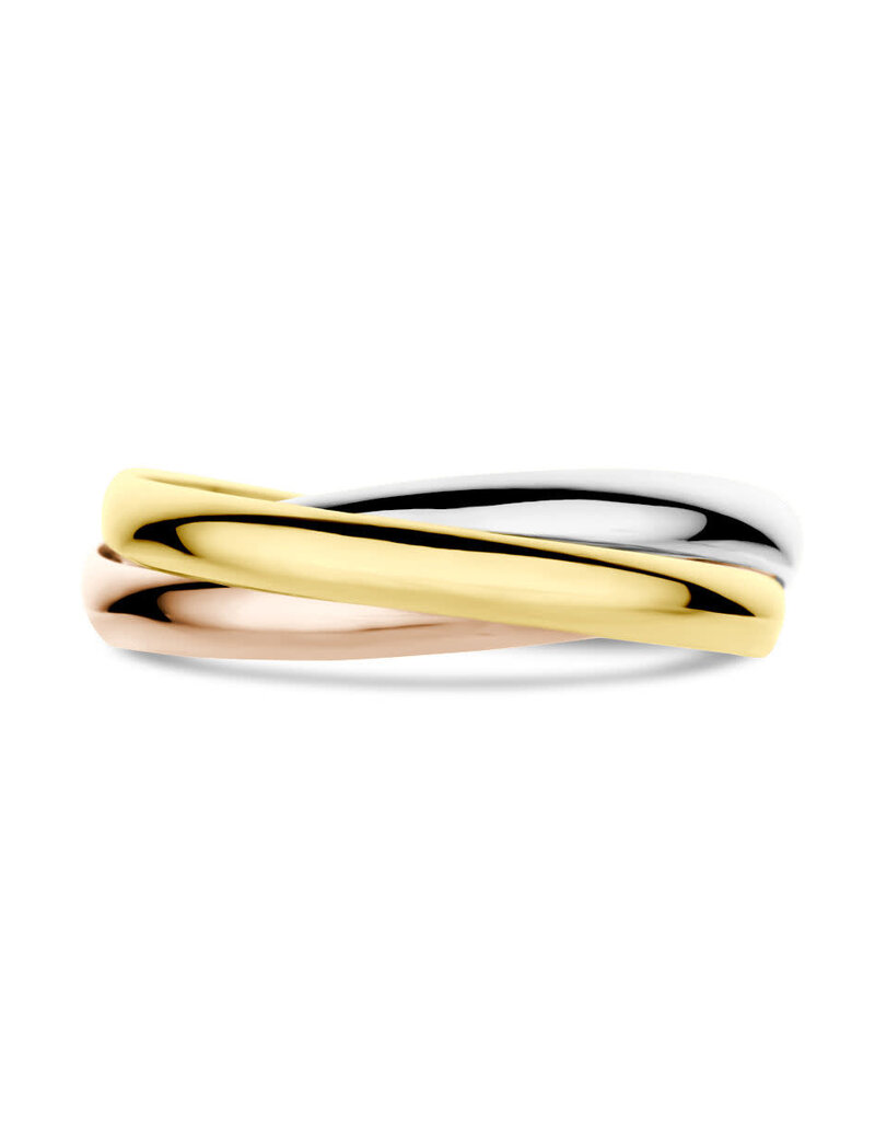 Gouden ring - 14 Karaats - 3 color - 3 in een - Maat 17.5