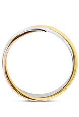 Gouden ring - 14 Karaats - 3 color - 3 in een - Maat 17.5