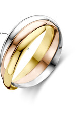 Gouden ring - 14 Karaats - 3 color - 3 in een - Maat 17.5