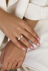 Gouden ring - 14 Karaats - 3 color - 3 in een - Maat 17.5