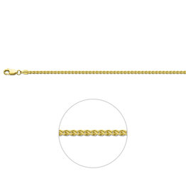 Gouden armband - 14 karaats - Vossestaart - 2,1 mm - 19 cm