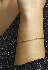 Gouden armband - 14 karaats -  Singapore - 2,3 mm - 19 cm