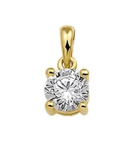 Gouden hanger - 14 karaats - Chaton - Zirkonia