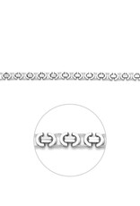 Zilveren armband - Gerhodineerd - Konings plat - 5.5 mm - 20 cm