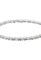 Zilveren armband - Gerhodineerd - Konings plat - 5.5 mm - 20 cm