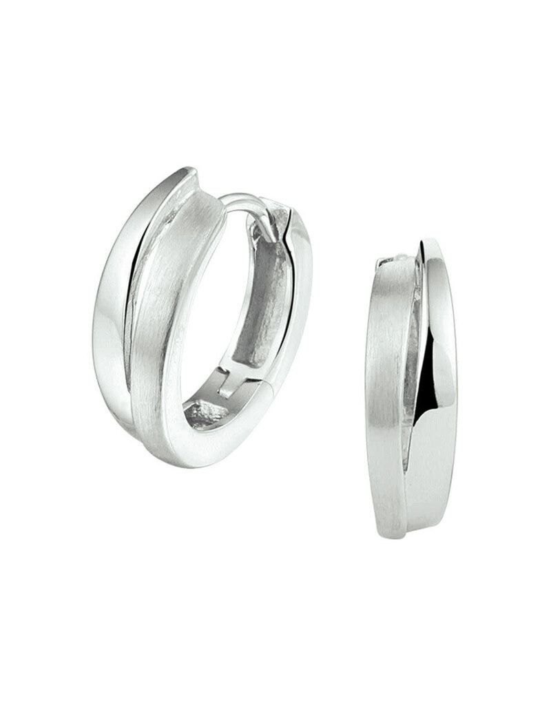 Zilveren oorringen - Gerhodineerd - Mat/glanzend