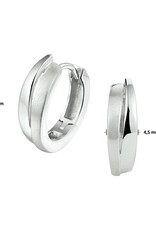 Zilveren oorringen - Gerhodineerd - Mat/glanzend