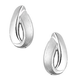 Zilveren oorknoppen - Gerhodineerd - Mat/glanzend