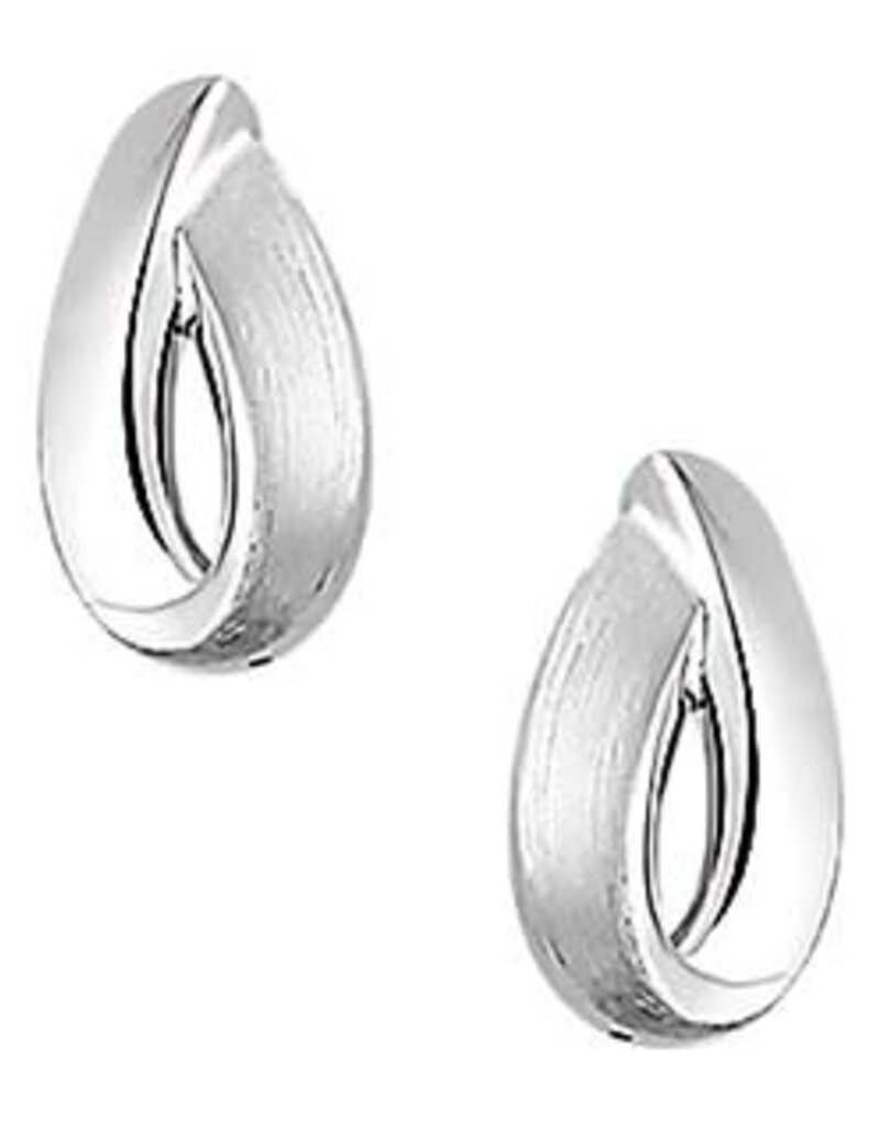 Zilveren oorknoppen - Gerhodineerd - Mat/glanzend