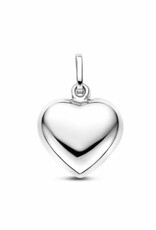 Zilveren hanger - Gerhodineerd - Hart - 13 mm