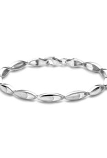 Zilveren armband - Gerhodineerd - Mat/glanzend - 19 cm