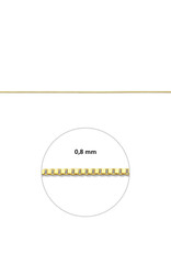 Gouden lengtecollier - 14 Karaats - Venetiaans - 0.8 mm
