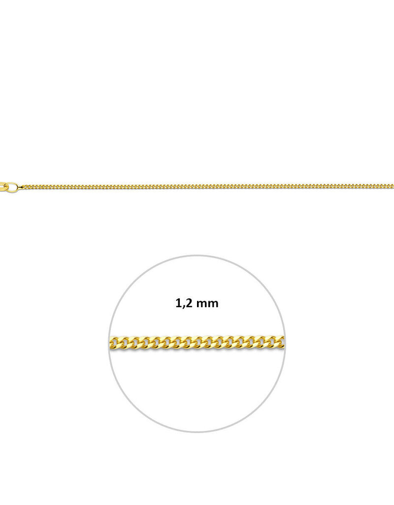 Gouden lengtecollier - 14 Karaats - Gourmet - 1.2 mm
