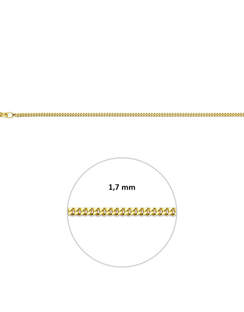 Gouden lengtecollier - 14 Karaats - Gourmet - 1.7 mm