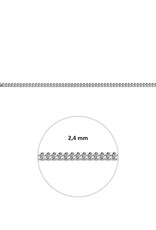 Zilveren lengtecollier - Gourmet - 2.4 mm