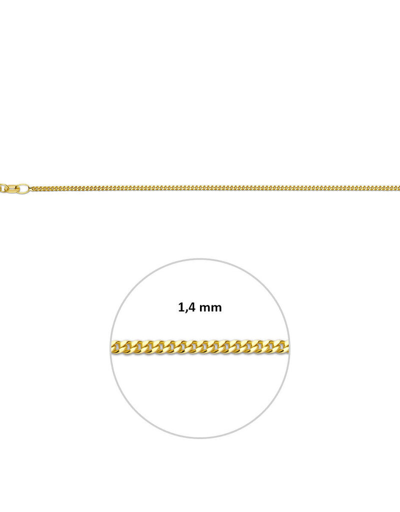 Gouden lengtecollier - 14 karaats - Gourmet - 1.4 mm - 50 cm