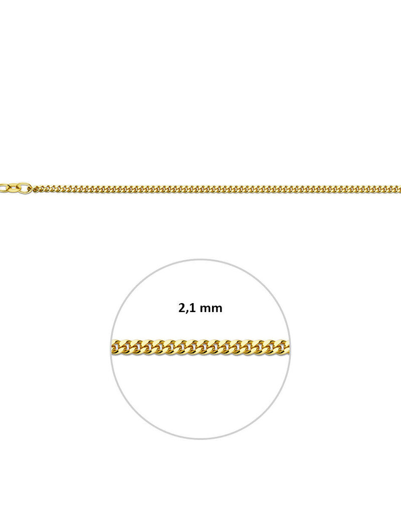 Gouden lengtecollier - 14 Karaats - Gourmet - 2.1 mm