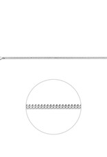 Zilveren lengtecollier - Gourmet - 1.6 mm